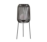 Pauleen Sunshine Coziness 48178 - Lámpara solar de pie para balcón o jardín, color negro, iluminación exterior de plástico, ratán, metal solar 3000 K