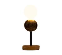 Pauleen Table luminaire 48191 Luminaria de sobremesa Marble Dream, máx. 20 vatios, Negro, mármol, Madera, E27