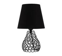 Pauleen Table luminaire 48210 Luminaria de sobremesa Black Brilliance, máx. 20 vatios, Negro, Tela, Metal, E27