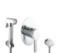 PaulGurkes Grifo de Bidet Empotrado con Ducha Oval y Manguera de 120 cm