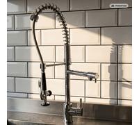 PaulGurkes Grifo de Cocina Profesional con Ducha Extraíble