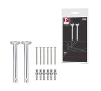 Paulmann 17806 Accesorio sistema de cables, deflector/suspensión cable de tensión, 1 par, 165 mm, cromo mate, halógeno, 12 V, incl. tacos y tornillos