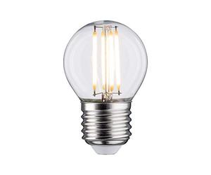 Paulmann 28633 lámpara LED filamento Gota 5.vatios clásico Bombilla Clara 2700 K Blanco cálido E27, 5 W, Transparente