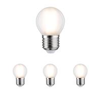 Paulmann 28634 lámpara LED filamento gota 5 vatios clásico bombilla mate 2700 K blanco cálido E27 (Paquete de 4)