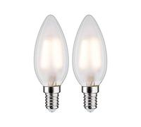Paulmann 28636 Lámpara LED Vela 2x3 W, bombilla mate, iluminación 2700 K E14