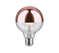 Paulmann 28674 lámpara LED filamento G95 7 vatios bombilla cúpula espejo cobre 2700 K blanco cálido E27