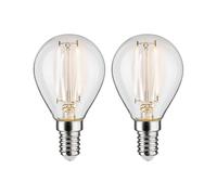 Paulmann 28857 Lámpara LED gota filamento E14 230V 2x250lm 2x2,7W 2700K claro lámparas fuentes de luz