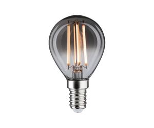 Paulmann 28863 Lámpara LED 1879 gota dorado 170lm 4W regulable vidrio ahumado vintage 1800 K fuente de luz E14