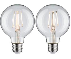 Paulmann 28955 Lámpara LED globo filamentos G80 4,8W clásico fuente de luz clara 4000 K blanco neutro E27 (Paquete de 2)