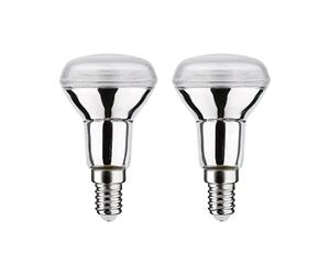 Paulmann 29049 Reflector LED 230V estándar R50 230V paquete de 2 uds. 2x5W 2x420lm plateado cristal 2700K - blanco cálido E14
