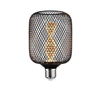 Paulmann 29082 Fuente de luz LED Metallic Glow Edition estándar 230V cil. E27 hélice 3,5W 110lm 100mm negro metal 1800K