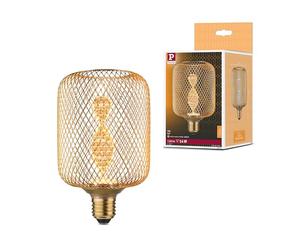 Paulmann 29084 Fuente de luz LED Metallic Glow Edition estándar 230V cil. E27 hélice 3,5W 130lm 100mm latón metal 1800K