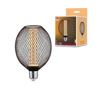 Paulmann 29087 Globo LED Metallic Glow Edition estándar 230V E27 espiral 4,2W 200lm 110mm negro metal 1800K