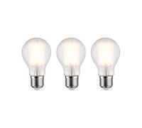 Paulmann 29092 LED de filamentos 230V bombilla E27 paquete de 3 uds. 3x9W 3x1055lm 60mm cristal mate 2700K - blanco cálido