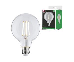 Paulmann 29123 Globe LED filamentos Eco-Line, 230V, G95, E27, 840lm, 4W, 3000K, transparente, fuente de luz