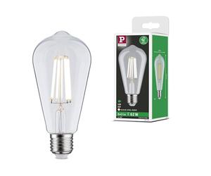Paulmann 29126 Mazorca LED filamentos Eco-Line, 230V, ST64, E27, 840lm, 4W, 4000K, transparente, fuente de luz