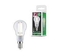 Paulmann 29130 Gota LED filamentos Eco-Line, 230V, E14, set de 1, 100mm, 525lm, 2,5W, 3000K, transparente, fuente de luz