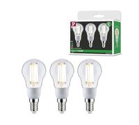 Paulmann 29134 Gota LED filamentos Eco-Line, 230V, E14, set de 3, 100mm, 3x525lm, 3x2,5W, 3000K, transparente, fuente de luz