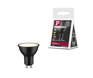 Paulmann 29166 Reflector LED estándar 230 V GU10 750 lm 8 W 2700 K regulable negro mate 36° fuente de luz RAL9004