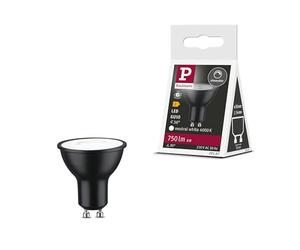 Paulmann 29167 Reflector LED estándar 230 V GU10 750 lm 8 W 4000 K regulable negro mate 36° fuente de luz RAL9004