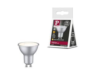 Paulmann 29168 Reflector LED estándar 230 V GU10 750 lm 8 W 2700 K regulable cromo mate 36° fuente de luz