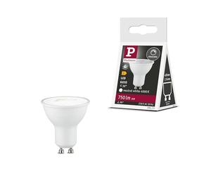 Paulmann 29171 Reflector LED estándar 230 V GU10 750 lm 8 W 4000 K regulable blanco mate 36° fuente de luz RAL9003