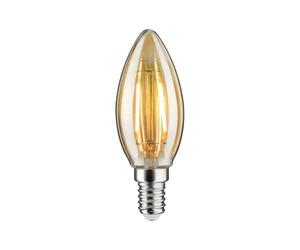Paulmann 330028740 Lámpara LED vela filamento E14 CC 24V 140lm 2W 1900K oro regulable