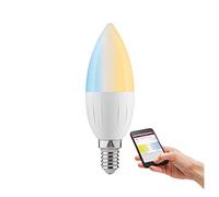Paulmann 50056 - Lámpara LED con vela Candela Smart Home Zigbee 4,5 W E14 230 V 2700 K Tunable White Regulable Bombilla Amazon Echo Plus compatible