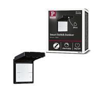 Paulmann 50137 Interruptor de pared Smart Home Zigbee Outdoor, IP44, on/off/reg, blanco, control, plástico
