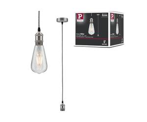 Paulmann 50385 Luminaria colgante Neordic Eldar máx. 60 W, lámpara colgante, gris, níquel, lámpara de techo, metal, luminaria colgante E27