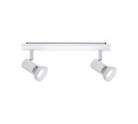 Paulmann 66703 Foco Teja máx. 2x10 W, proyector blanco, foco, metal, lámpara de techo GU10