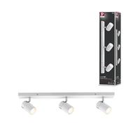 Foco de pared Zyli (30 W, L x An x Al: 7 x 60 x 11 cm, Blanco/Cromado, GU10, Número de bombillas: 3 ud.)