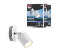 Paulmann 66717 Foco Tube IP44 máx. 1x10 W GU10 blanco/cromo 230 V metal 667.17 plafón, lámpara LED, luminaria de techo, foco de techo