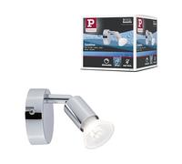 Paulmann 66749 Proyector de pared Carolina IP44 GU10 230V máx. 10W regulable cromo foco de una llama