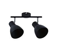 Paulmann 66760 Davy-Foco de 2 focos máx. 2 x 20 W lámpara de Techo Negro de Metal E27, 2 unidades
