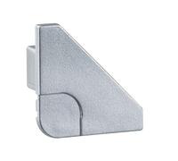 Paulmann 70266 Delta Profil Cap para terminación limpia del perfil, pack de 2, accesorio Delta Profil aluminio mate/plástico, para strips LED rodapiés