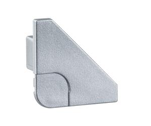 Paulmann 70266 Delta Profil Cap para terminación limpia del perfil, pack de 2, accesorio Delta Profil aluminio mate/plástico, para strips LED rodapiés