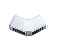 Paulmann 70442 Corner Profil Inside Edge para la conexión de perfiles en esquinas interiores, pack de 2, gris, plástico, se puede pintar y empapelar