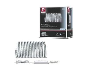 Paulmann 705.89 Juego básico Function MaxLED 1000 3 m blanco diurno 34 W 230/24 V 60 VA plata 70589 Tira de luz LED, cinta de luz, tubo luminoso