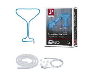 Paulmann 70564 Strip LED Neon Colorflex incl. 1x4,5 W, banda luminosa, luz azul, para doblar, plástico, tira LED