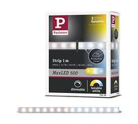 Paulmann 70630 Strip LED MaxLED blanco ajustable strip LED con recubrimiento 1 m tira de luz 7W cinta de luz con control de la luz blanca regleta LED