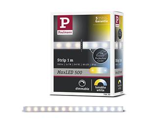 Paulmann 70630 Strip LED MaxLED blanco ajustable strip LED con recubrimiento 1 m tira de luz 7W cinta de luz con control de la luz blanca regleta LED