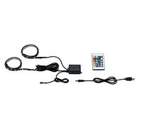 Paulmann 707.06 Strip USB Function 2x50 cm blanco cálido 2 W 5 V negro, metal/plástico 70706, iluminación de teclado, tira de luz TV, regleta de luces