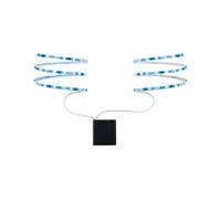Paulmann 70702 Strip Function móvil 2x80 cm azul 0,6 W 9 V 4xAA blanco, metal/plástico 70702 Tira de luz LED, cinta de luz, tubo luminoso