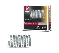 Paulmann 70827 Strip LED MaxLED 500 incl. tira de luz 1x16 W, regulable, plateado, cinta de luz, plástico, cinta de LED 2700 K