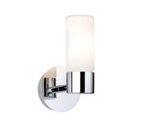 Paulmann 70839 Aplique Eleon máx. 33 W IP44, lámpara de pared, cromo, satinado, lámpara para sala de estar, metal, cristal, lámpara para pasillo G9