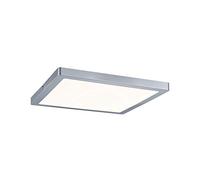 Paulmann 70867 Panel de superficie LED Atria cuadrado plafón 24 W luz 2700 K blanco cálido panel LED cromo mate regulable para montaje en pared/techo