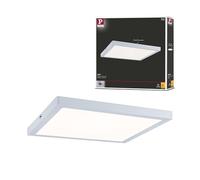 Paulmann 70871 Panel de superficie LED Atria cuadrado plafón 24W luz 2700 K blanco cálido panel LED blanco mate regulable para montaje en pared/techo