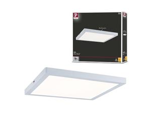 Paulmann 70871 Panel de superficie LED Atria cuadrado plafón 24W luz 2700 K blanco cálido panel LED blanco mate regulable para montaje en pared/techo