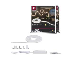Paulmann 70963 Strip MaxLED Flow 37 W, juego básico strip LED, regulable, 3 m, blanco, plástico 2700 K blanco cálido